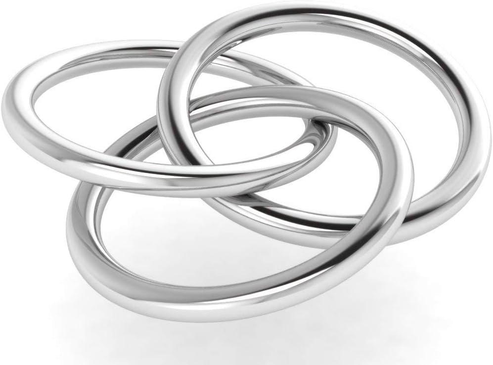 Krysaliis Baby Silver Plated 3 Ring Teether Rattle