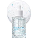 BOM Hyaluronic Acid Moisturizing Serum 1.69 fl oz, Lightweight Vegan Facial Serum with Moisture Capsules and Vitamins, Deep 20 Layer Hydration, Face Plumping, Hypoallergenic, Dry Skin Korean Skincare