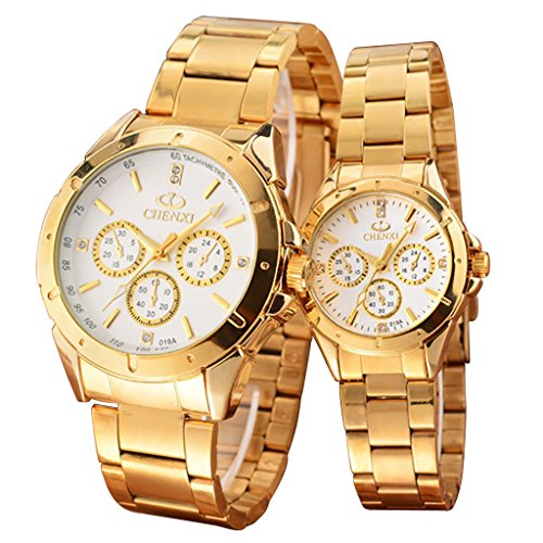 Anniversary Gifts for Couple, Gold Stainless Steel His and Hers Watches eBay