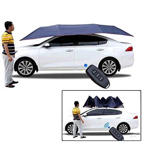 ZHUOTOP Fully-Automatic Remote Outdoor Car Umbrella Sunshade Tent Roof Cover Anti UV Navy