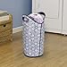 Household Essentials 2500 Soft Sided Laundry Hamper with Handles and Mesh Top Closure - Blue and White