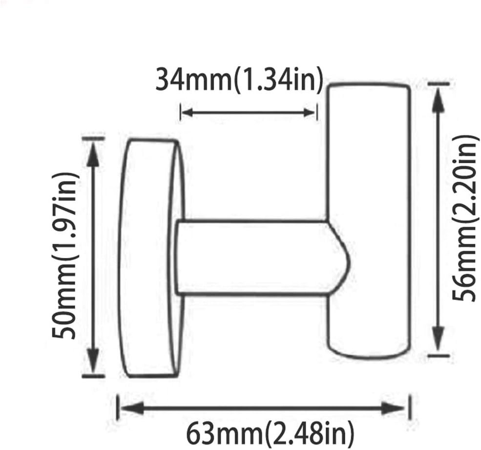 Brushed Gold Single Robe Hook, Towel Hook SUS304 Stainless Steel Bathroom Clothes Cabinet Closet Coat Hook Wall Mounted Heavy Duty Door Hanger, 2 Pack - - 