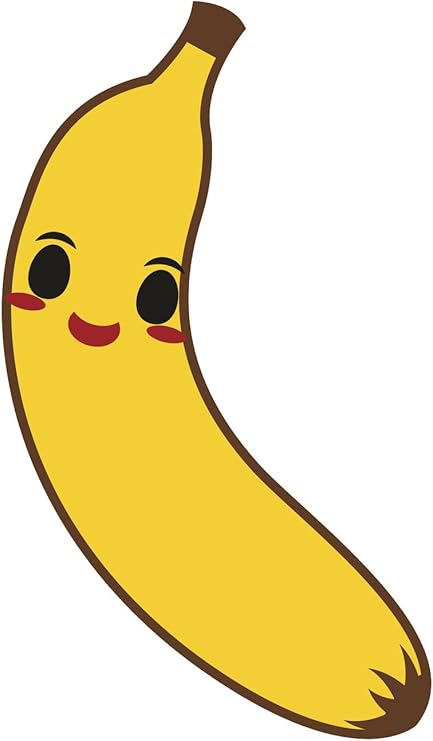 Amazon バナナフルーツ漫画絵文字ビニールデカールステッカー 4 Tall イエロー 外装 エアロパーツ 車 バイク