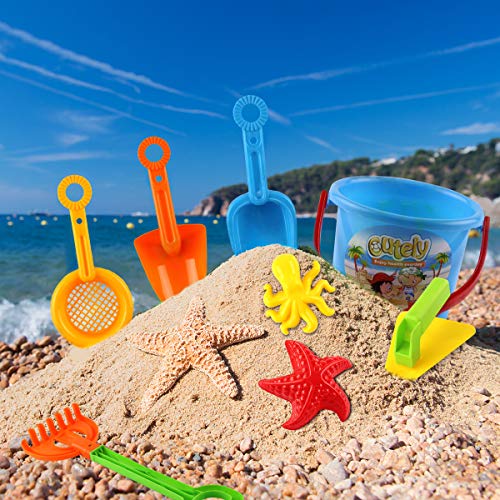 image for Conthfut Kids Beach Toys Set, 21 PCS Sand Castle Building kit Summer B