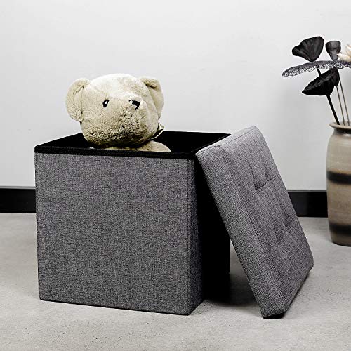image for B FSOBEIIALEO Storage Ottoman Cube, Toy Chest Folding Footrest Stool S