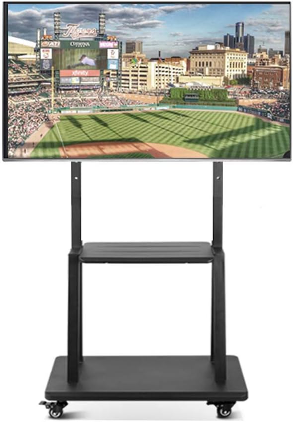 Gona Universal TV Stand - Floor Cart Stand Furniture Universal TV Entertainment Center, for 32-65 Inch LED LCD Plasma & Curved Screens Swiveling Tiltable Adjustable with Wheels,B [Energy Class A]