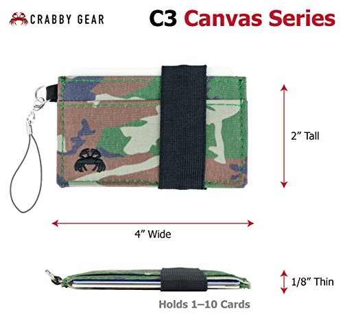 Crabby Wallet - Thin Minimalist Front Pocket Wallet - C3 Canvas Wallet
