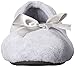 Isotoner Women's Terry Ballerina Slippers, Heather Grey, Small / 5-6 M US