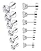 YOVORO 6-12 Pairs 18-20G Stainless Steel Stud Earrings for Men Women Cartilage Ear Piercings Helix Tragus Barbell 3-8mm