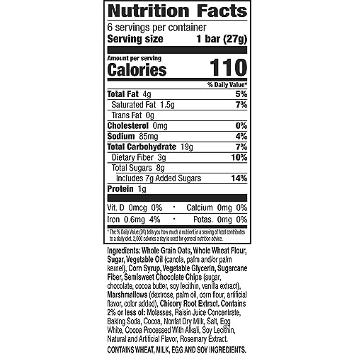GOLDEN GRAHAMS S’MORES SOFT BAKED OAT BARS, CHEWY SNACK BARS, 6 CT