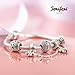 SOUFEEL June Birthstone Charm Light Purple Swarovski Crystal 925 Sterling Silver Charms Fit European Bracelet