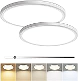 hunhun 2 Pack 16 Inch Dimmable LED Flush Mount