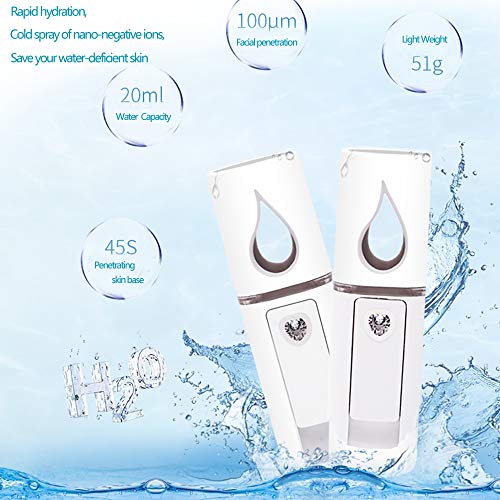 Beauty Nymph Mini Nano Facial Sprayer Skin Moisturizing Tool Face Mist Handy Sprayer Cool Steamer for Face