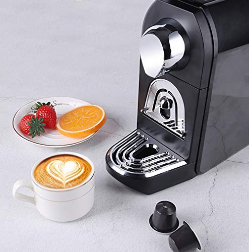 unknow Single-Service-Kapsel-Kaffeemaschine, Espressomaschine, Cappuccino Und Latte, Schwarz – Bild 3