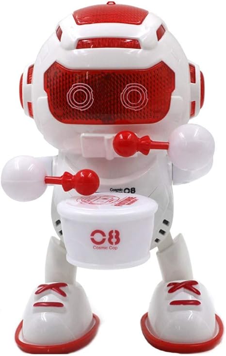 Amazon Co Jp ミュージカルダンスロボット ドラミングダンスロボット ション 玩具ダンスロボット ダンスアクションフィギュア 音楽ライトと光電子音楽玩具 子供向けギフト ホーム キッチン