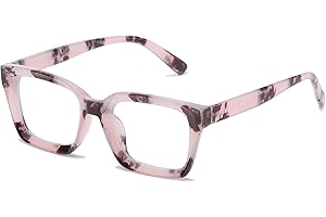 EYLRIM Classic Thick Square Frame Clear Lens Glasses for Women Men Non Prescription Eyeglasses