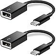 USB C to USB Adapter [2 Pack],Type-C OTG Cable Type C Male to USB A Female Usb to Usbc-c Adapter Compatible with Macbook Pro/Air iPad Pro 2022 2021 2020, Galaxy S23 S22 Ultra Note 10 S9 S8 (Black)