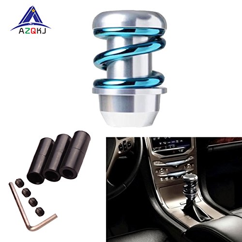 AZQKJ Spring Style Gear Stick Shift Shifter Knob Lever Cover Universal Fit for Most Manual Transmission Vehicles(Blue)