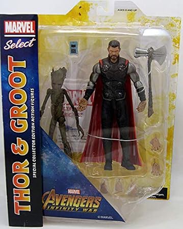 thor and groot marvel select