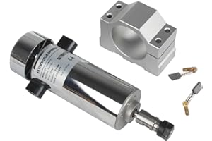 RATTMMOTOR 800W 110V CNC Air Cooled Spindle Motor 52mm 0.8KW Spindle Motor ER11 20000RPM 0.79NM with Carbon Brushes for CNC R