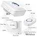 Fosmon WaveLink 51053HOMUS Wireless Doorbell with 2 Receivers (300M/1000FT, 52 Chimes, 4 Volume Levels, LED Indicators) 1 Remote Push Button, 2 Plugin Receivers for Home, Business, Office, Classroom