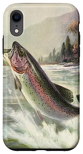 Fisherman Fly Fishing for Rainbow Trout Fish in a River Case for iPhone XR