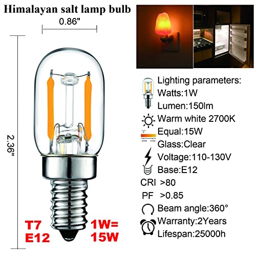 LiteHistory E12 15w Night Light Bulbs 150lm Himalayan Salt lamp Bulb