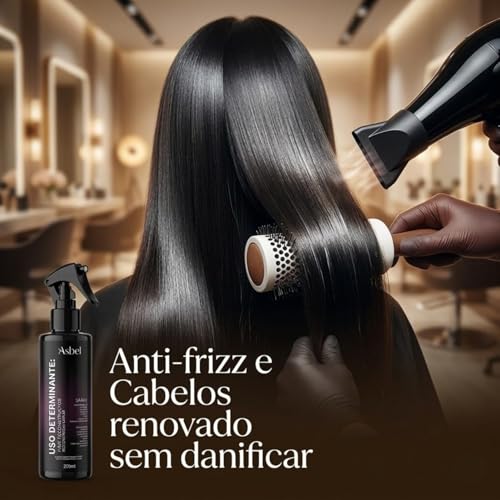 Asbel Spray Protetor Térmico Ação Determinante 200ml-Antifrizz e selagem