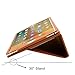 BoriYuan iPad Pro 9.7 Case, Vintage Genuine Leather Smart Cover Protective Slim Folio Flip Stand for Apple iPad Pro 9.7 Inch with Card Slot Magnetic Sleep/Wake+Stylus+Screen Protector, Brown
