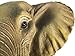 Wonder World African Elephant Head Mount Wall Statue Mini Bust 9 in.