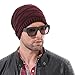Slouch Beanie Hats Unisex Winter Warm Kitting Hats Skullcap (B-RED)