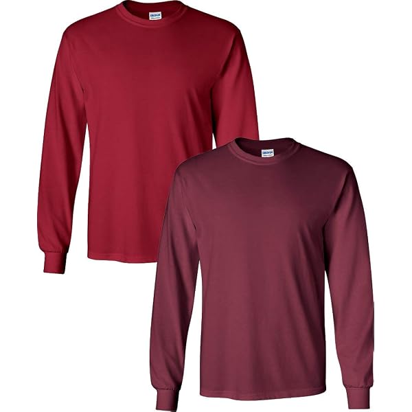 Pack De 2 Camisetas Básicas Gildan Hombre Algodón Ultra Con Bolsillo - Color Rojo Talla X-Large