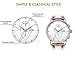 BUREI Mens Women Chronograph Quartz Watches with Analog Dial Stainless Steel Case Calfskin Leather (White)