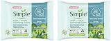 Simple Daily Skin Detox Clear + Matte Wipes 20 Count Pack of 2