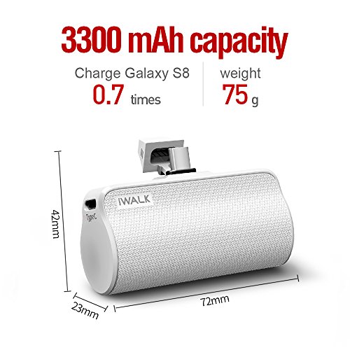 iWALK Portable Charger Power Bank Type C, 3300mAh Cell Phone Power Bank
