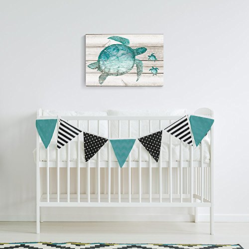 SUMGAR Wall Art Bathroom Blue Ocean Pictures Coastal Beach Canvas