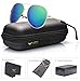 LUENX Aviator Sunglasses Men Women Mirror Polarized UV400 Metal Frame 60MM (Silver -5, 60)
