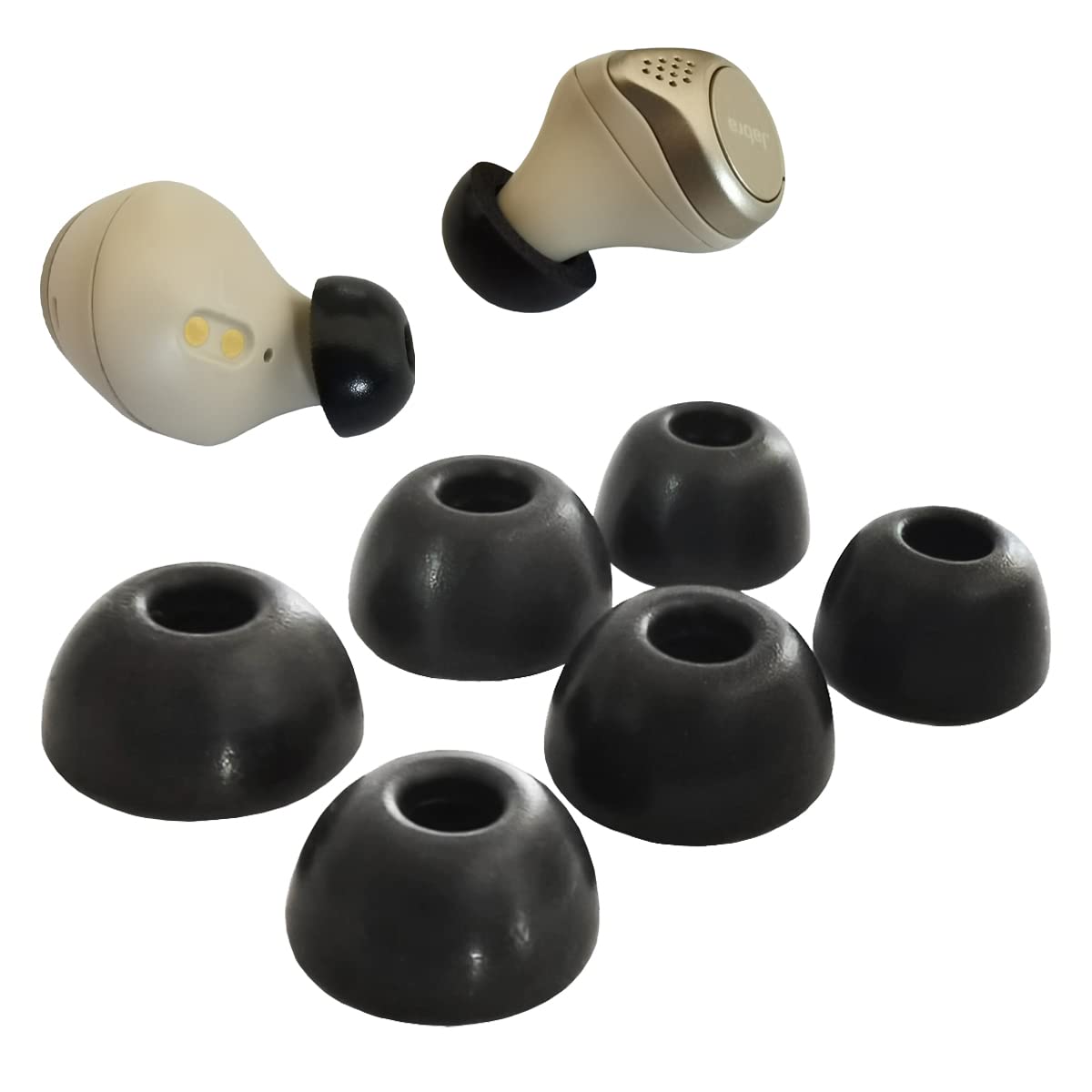 Photo 1 of ***SEE CLERK COMMENTS*** Luckvan Foam Eartips for Jabra Elite 75t/ 65t/ Active/ 7 Pro/Elite 3 Memory Foam Tips Jabra Elite Active Earbuds Replacement Fit in Charging Case, Black LMS