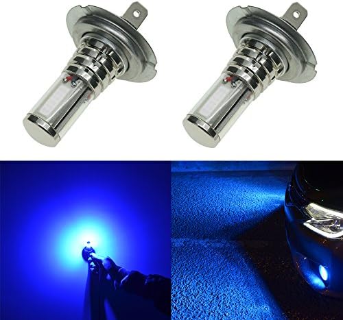Calais Extremely Bright H7 36W LED High Power Blue 3 COB LED DRL Fog Light Bulbs Plug-n-Play(pack of 2)