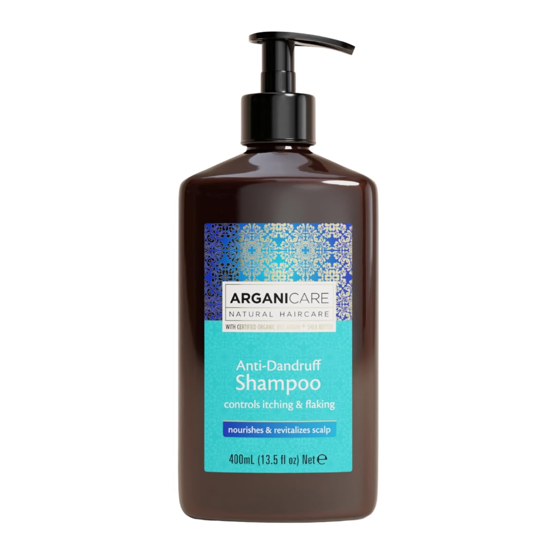 ARGANICARE| Argan Oil Anti-Dandruff Shampoo | Sensitive Scalp | Gentle Cleansing and Scalp Comfort Care | Freshness, Balance and Manageable Hair | 400 ml