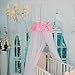 RuiHome Dome Style Hanging Princess Girls Mosquito Net Nursery Crib Bed Canopy Pink Bowknot Decor, Without Bracket Stand