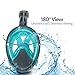 Outer Limits Full Face Snorkel Mask Adult - FullFace Snorkel Mask with Carrying Bag Included. Fog Free Panoramic Views with Easy Breathe Design and Longer Snorkel, GoPro Compatible Snorkel Gear