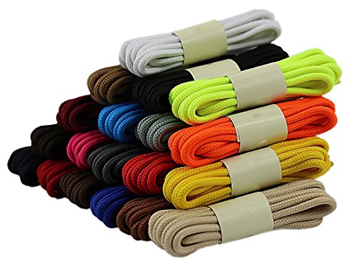 10 Pairs Athletic Shoelaces,Good Replacement shoe laces for Sneakers Boots Basketball Soccer Shoes and More, Assort Colored for Kids (100CM, Color B)
