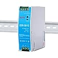 NVVV EDR-120-12 120W 12VDC 10Amp Industrial DIN Rail Power Supplies (12V 120W), Silver