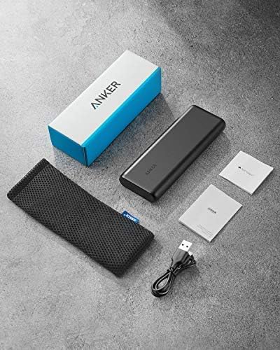 Portable Charger Anker PowerCore 20100mAh - Ultra High Capacity Power Bank with 4.8A Output and PowerIQ Technology, External Battery Pack for iPhone, iPad & Samsung Galaxy & More (Black) (A1271)
