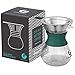 Coffee Gator Pour Over Coffee Maker - 10.5 oz Paperless, Portable, Drip Coffee Brewer Pour Over Set w/Glass Carafe & Stainless-Steel Mesh Filter, 300ml Green