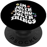 Retro Groovy Im Jolyn Doing Jolyn Things Funny Mother's Day PopSockets Adhesive PopGrip