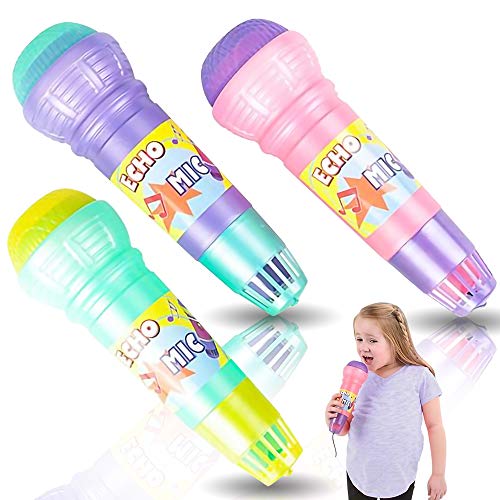ArtCreativity Echo Microphones for Kids, Set of 6, Wireless Karaoke Mics for Children with Echo Effect, Durable and Lightweight Music Toys, Fun Supplies for Birthday, Picnic, BBQ, or Party