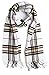 Classic Luxurious Soft Cashmere Feel Unisex Winter Scarf in Checks and Plaid (White Plaid)