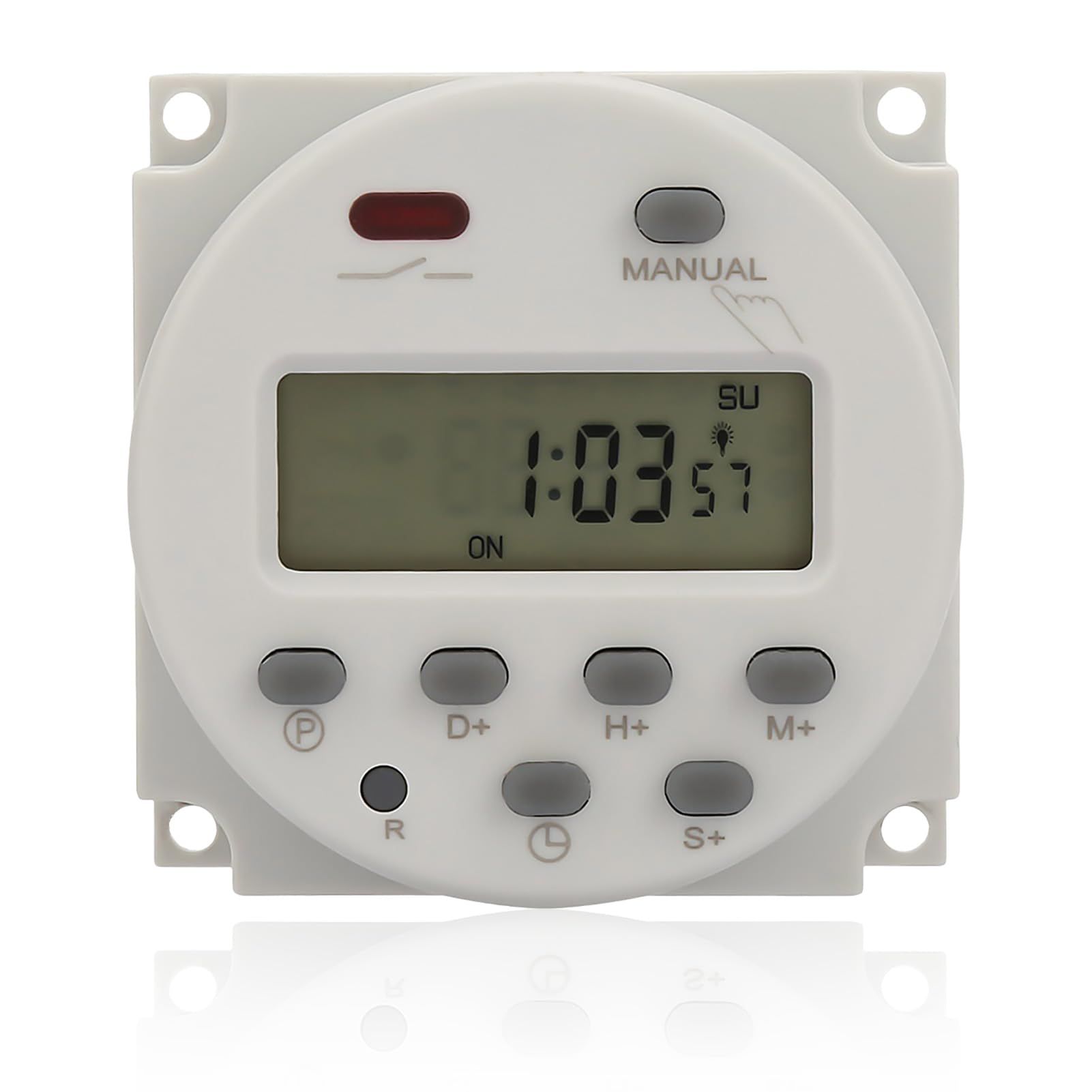 Programmable Timer Switch - 1 Second to 168 Hours - Electronic Time Control Device - 5V/12V/24V/110V/220V - Wall/Panel Mount Timer